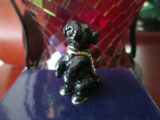 61127 Jock The Scottie Pup Jeweled & Enamel Trinket Box Boutique Miniature