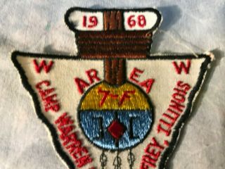 Camp Warren Levis Goodfrey Illinois Area 7 - F WWW Boy Scout Patch 1968 2
