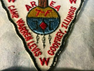 Camp Warren Levis Goodfrey Illinois Area 7 - F WWW Boy Scout Patch 1968 3