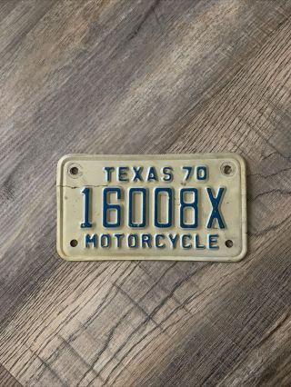 1970 Texas Motorcycle License Plate L@@k