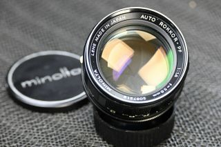 Minolta Auto Rokkor Pf 58mm 1:1.  4 Mc Mount Prime Lens Vintage Camera Lens -