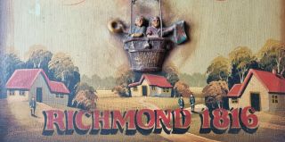 Vintage Geo Blunts Balloon Flight Richmond 1816 Wooden Advert Sign 3