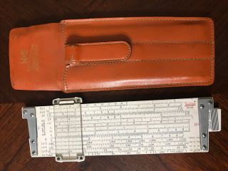 Rare Vintage Keuffel Esser K & E Deci - Lon Pocket 5 Model 68 1130 Slide Ruler 60s