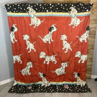 Vintage 101 Dalmations Comforter Blanket Twin Size Dogs 1990s