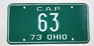 Vintage 1973 Ohio Civil Air Patrol License Plate 63