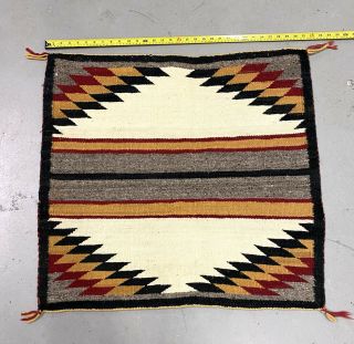 Vintage Navajo Native American Indian Rug Textile Weaving Blanket 30x31