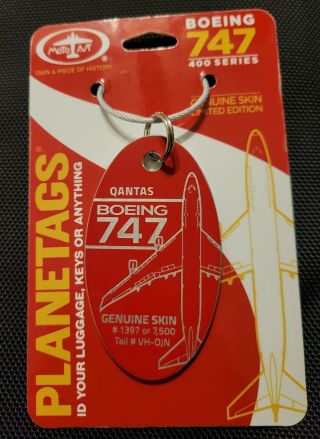 Motoart Planetags Qantas Boeing 747 - 400 Vh - Ojn Red 1397/7500 Rare