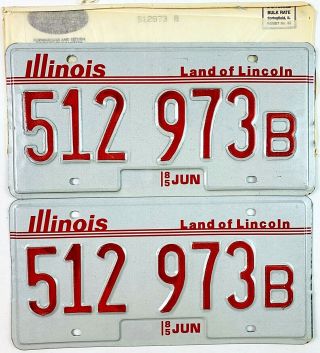 Illinois 1985 Pickup Truck License Plates Pair Cruise Night Garage Man Cave Gift