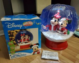 Disney Airblown Inflatable Mickey & Minnie Mouse Christmas Snow Globe by Gemmy 2