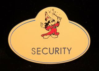 Wdi - Security - Disney Cast Member Name Tag Badge Walt Disney Imagineer
