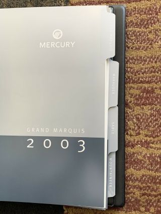 2003 MERCURY DEALER COLOR AND UPHOLSTERY SELECTIONS ALBUM 3