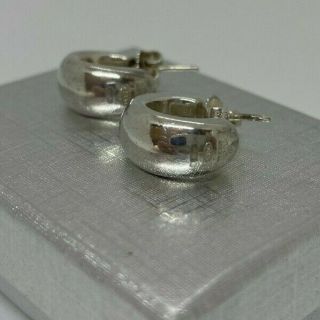 Rare Gucci Vintage Silver Small Earrings - Fully Hallmarked By Gucci