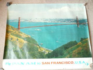 Vintage Pan Am Poster,  Usa Series,  San Francisco (1965)