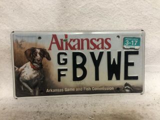 2017 Arkansas Game And Fish Commission License Plate