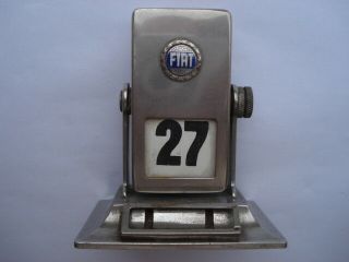 Scarce C1930s Vintage Fiat Cars Advertising Swivel Type Table Calendar