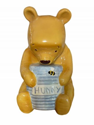 Vintage Treasure Craft Winnie The Pooh - Pooh Bear With Hunny Pot Cookie Jar 3