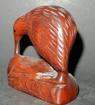 KIWI BIRD Hand Carved from Matai Heartwood,  Zealand 4 