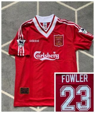 Liverpool Vintage 1995 1996 Adidas Home Shirt - Medium - Robbie Fowler 23