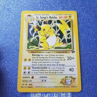 Vintage Pokemon Cards Wotc Holo Lt.  Surge 