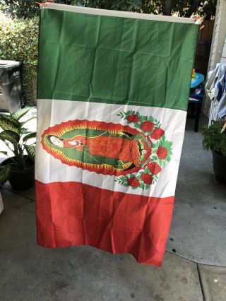 Virgen Maria Mexico Flag