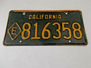 California Exempt (black Base) State Exempt " Diamond E " License Plate