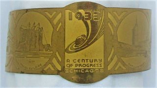 Collectable 1933 Worlds Fair Chicago Copper Bracelet