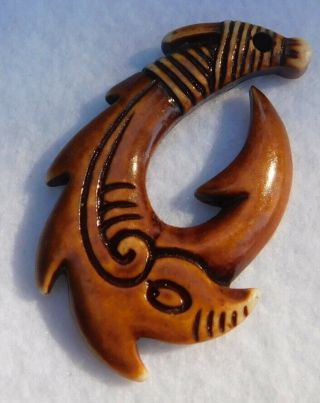 Carved Pendant Amulet ? Brown Tones 2.  25 " Figural ? Chinese Oriental