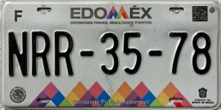 Mexico Edomex License Mexican Licence Number Plate Nrr - 35 - 78