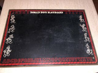 Vtg Walt Disney Productions Donald Duck Blackboard Chalkboard Wdp Masonite 50s?