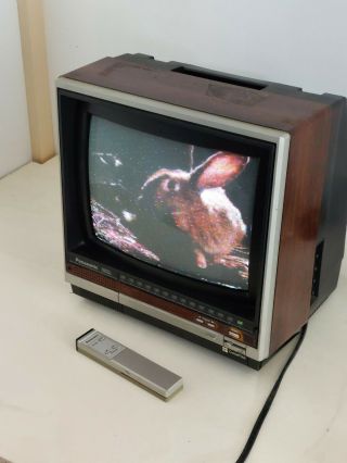 Vintage Panasonic Color Tv Ct - 1123,  Remote Control Works1984 Retro Gaming