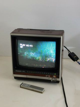 Vintage Panasonic Color TV CT - 1123,  remote control works1984 retro gaming 2