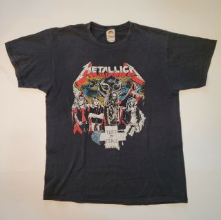 Vintage Metallica Rest In Peace Tour Black T - Shirt L Dedicated To Cliff Burton