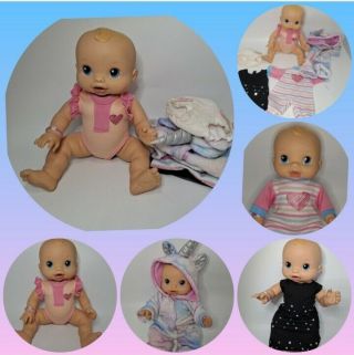 Vintage Baby Alive Soft Wet & Wiggle 2006 Hasbro Girl Doll Extra Clothing