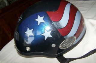 Harley Davidson Half Shell Helmet American Flag Theme Size Xl
