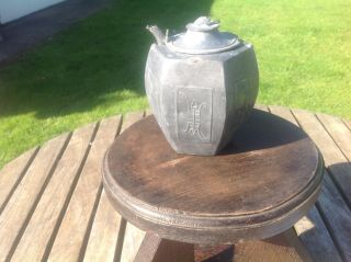 Vintage Chinese Pewter Tea/wine Pot - Slight Damage