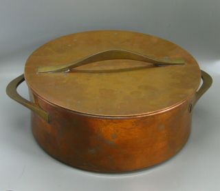 Vtg Dansk Denmark Jens Quistgaard Copper Brass Covered Cookware Pot Pan & Lid