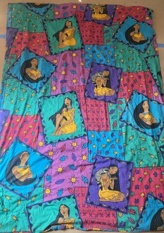 Vintage Disney Pocahontas Reversible Twin Comforter Blanket 62x84