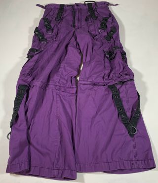 C20 Vintage Tripp Nyc Purple Rave Goth Club Cargo Pants Men 
