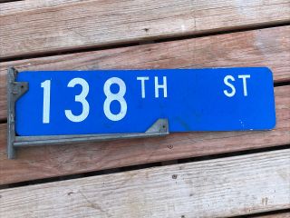 Collectible Vintage 138th St Metal Street Sign Reflective