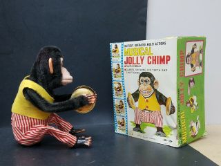 Vintage Battery Operated Musical Jolly Chimp Not