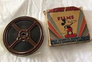 Vintage Mickey Mouse & Silly Symphony Cartoon 16mm Film 5 " Reel Magician Mickey