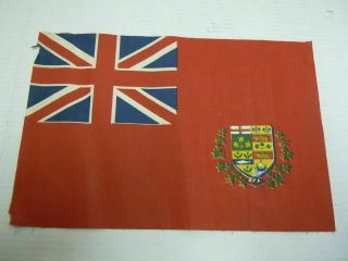 Antique British Empire Canada Flag Union Jack Flag 14 3/4” X 9 3/4” Vintage Old
