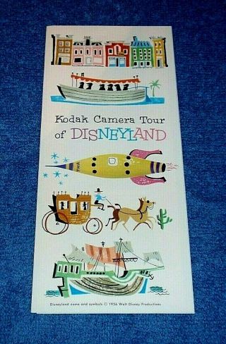 Vintage 1956 Kodak Camera Tour Of Disneyland Brochure Pamphlet