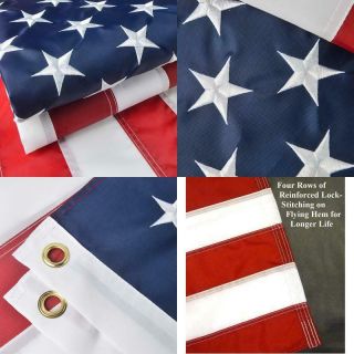 American Flag 3x5 Outdoor,  Heavy Duty 3x5 American Flag Made In Usa,  Nylon Us Fl