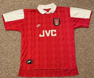 Arsenal Fc Football Home Shirt 1994/1996 Jvc Vintage 90s Nike Xl