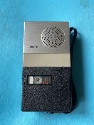 Vintage Philips Mini Cassette Recorder Lfh 0085/15 Made In Austria