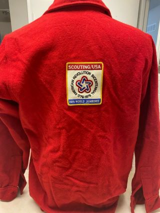 1970 ' s Official Boy Scout Red Wool Jacket - Size 40 3