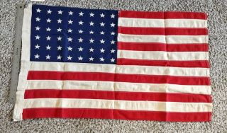 Vintage - - American Flag 48 Stars Cotton