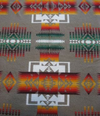 Vintage Beaver State Pendleton Blanket Wool Aztec Design 60 