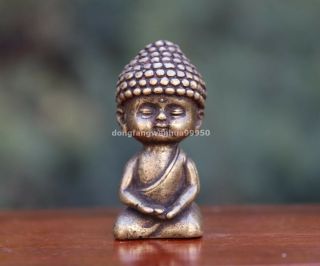 5 Cm China Pure Copper Bronze Shakyamuni Sakyamuni Tathagata Buddha Statue